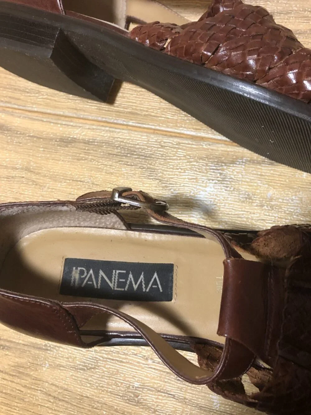 Ipanema men fisherman's style leather sandals, brown cognac, 10